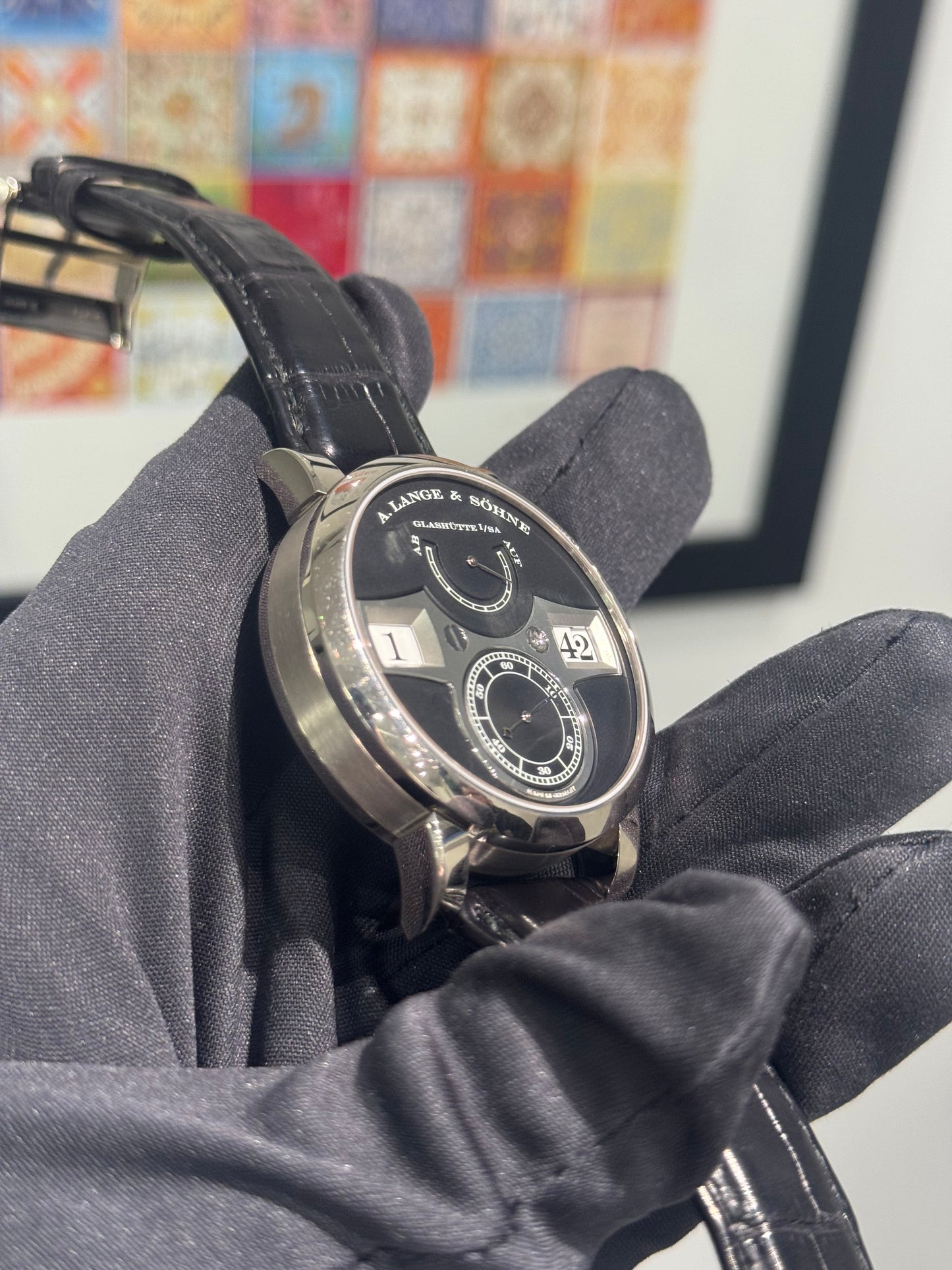 A.Lange & Söhne Zeitwerk - 41.9 MM - White Gold - Black Dial - 140.029