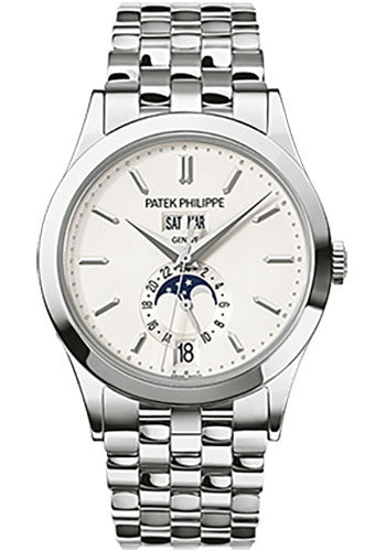 Patek Philippe Complications - Moonphase and Annual Calendar - 38.5 MM - White Gold - 5396/1G-010 nyc watcher nyc watches