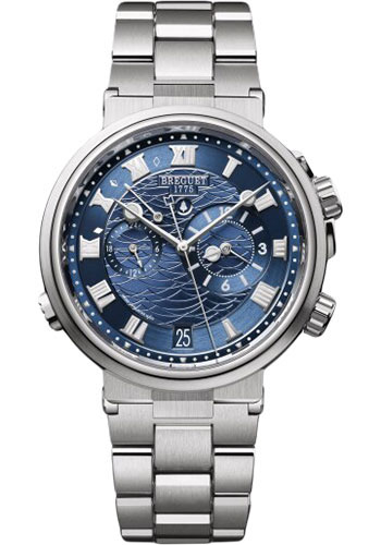 Breguet Marine Rose Titanium 40 MM - Titanium Bracelet - Blue Wave Dial - 5547BB/Y2/BZ0