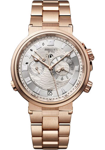 Breguet Marine Rose Gold 40 MM - Rose gold Bracelet - Silver Dial - 5547BR/12/RZ0