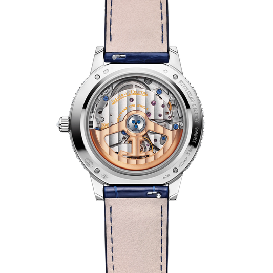 JLC - Rendez-Vous Dazzling Night & Day - 36 MM - White Gold - Mother-Of-Pearl Diamond-Set Dial - Diamond Bezel - Blue Leather Strap - Q3433570