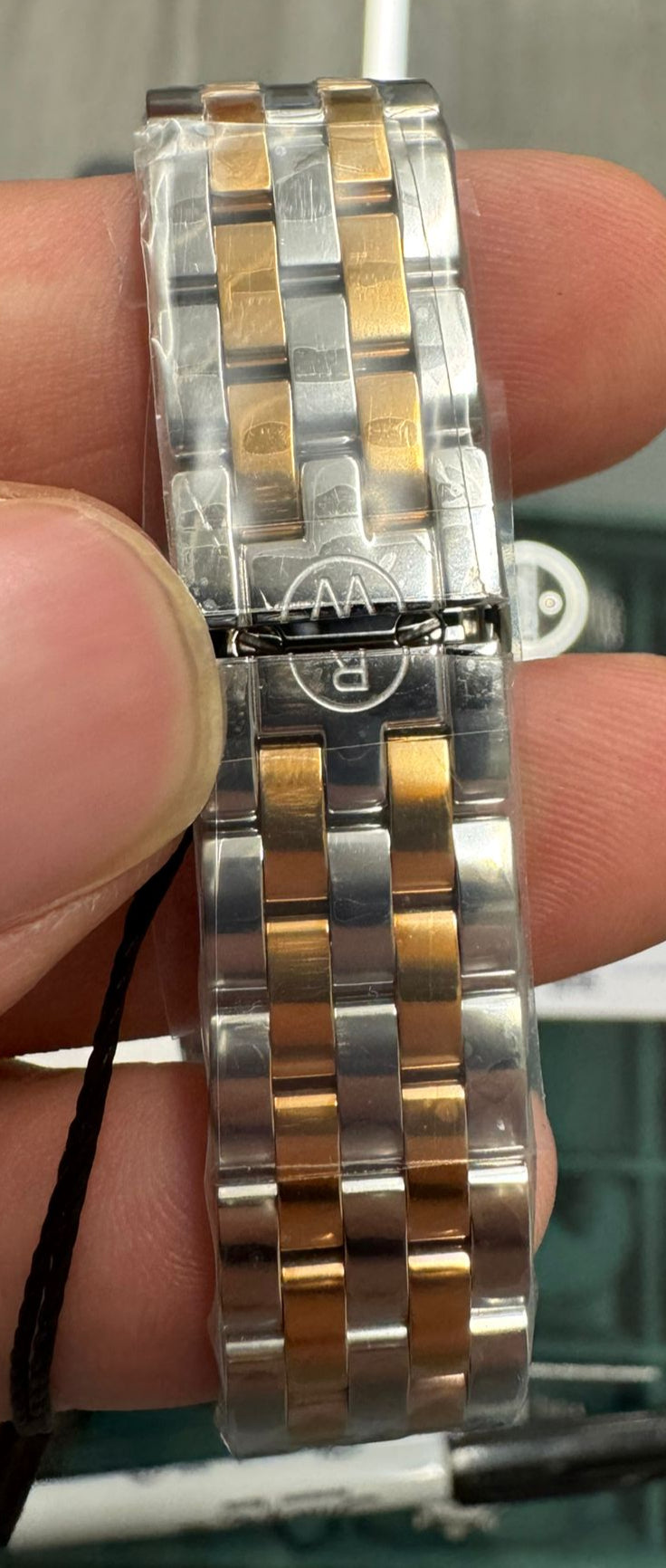 Raymond Weil Toccata Two Tone Stainless Steel and Rose Gold 22.6 x 28.1 MM - White Mother of Pearl Dial - 5925-SP5-00995