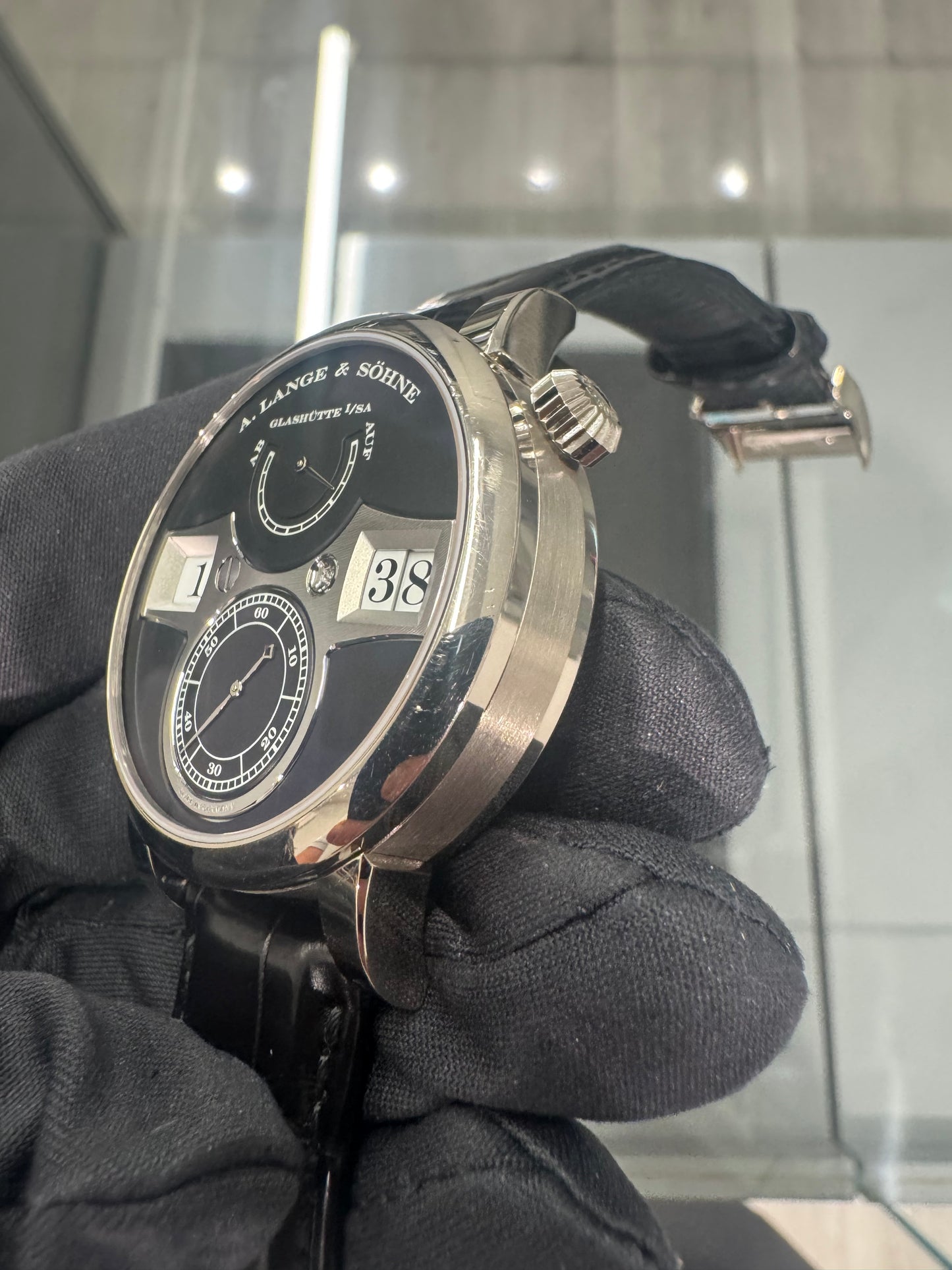 A.Lange & Söhne Zeitwerk - 41.9 MM - White Gold - Black Dial - 140.029