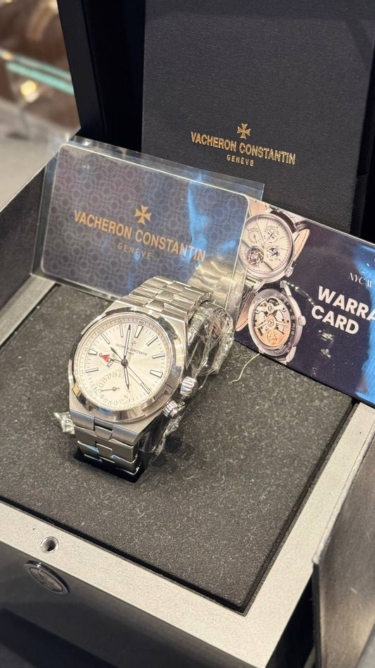 Vacheron Constantin Overseas Dual Time Stainless Steel 41MM - Stainless Steel Bracelet - Silver Dial - 7900V/110A-B333