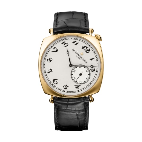 Vacheron Constantin Historiques American Yellow Gold 40 MM - Black Leather Strap - White Dial - 82035/000J-9964