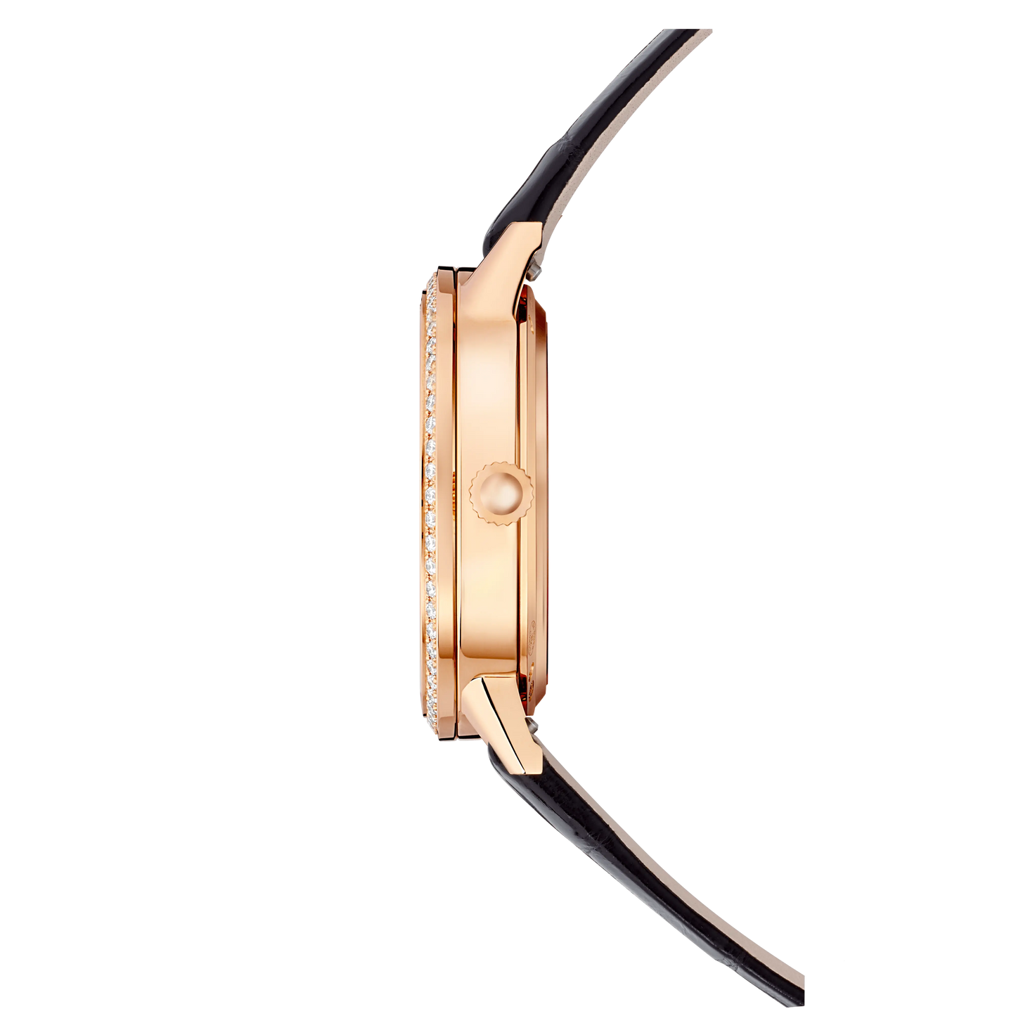 JLC - Rendez-Vous Classic Night & Day - 29 MM - Pink Gold - Silvered-Gray Guilloché Dial - Diamond Bezel - Black Leather Strap - Q3462430