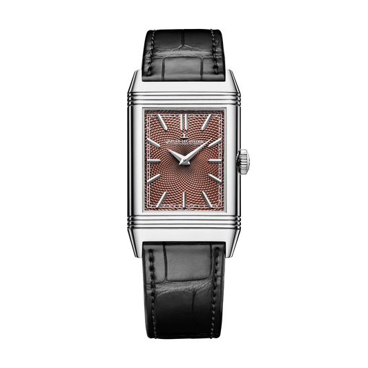 JLC - Reverso Tribute Enamel Hokusai Waterfalls Limited Edition - Roben Waterfall - 45.6 MM x 27.4 MM - White Gold - Chestnut Brown Guilloché Enamel Dial - Black Leather Strap - Q39334T7