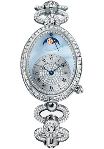 Breguet Reine de Naples White Gold 30.45 MM - Metal Bracelet - Diamond Bezel - Mother-Of-Pearl Dial - 8909BB/VD/J29/DDDD