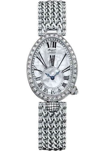 Breguet Reine de Naples White Gold 24.95 MM - White Gold Chain Bracelet - Diamond Bezel - Mother-Of-Pearl Dial - 8928BB/51/J20/DD00