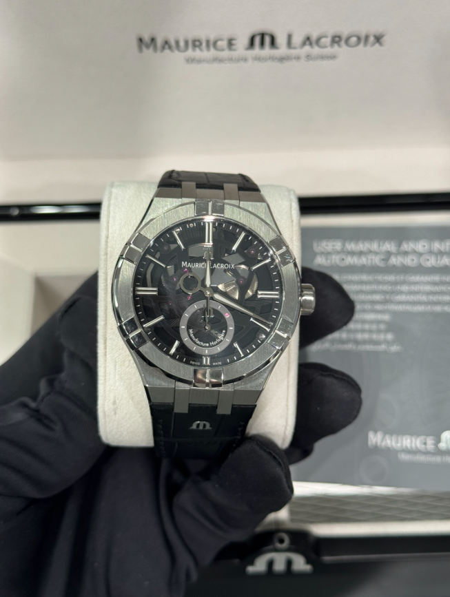 Maurice Lacroix - Aikon - 44 MM - Stainless Steel - Black Skeleton Dial - A16088