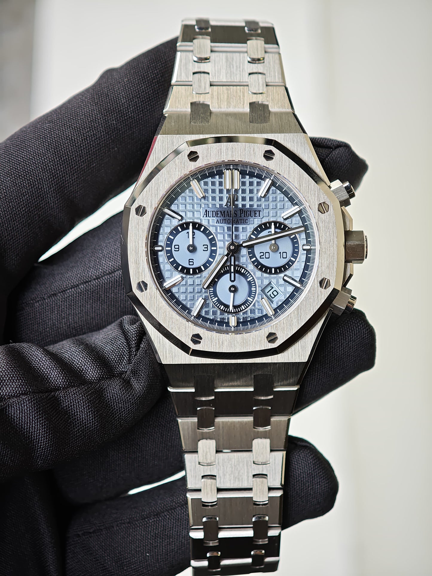 Audemars Piguet Royal Oak Cronograph Limited Edition - 38 MM - White Gold - Light Blue Dial - 26317BC.OO.1256BC.01