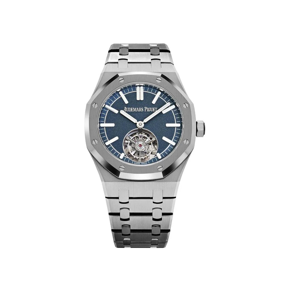 Audemars Piguet Royal Oak Selfwinding Flying Tourbillon – 41 MM – Titanium – Smoked Blue Dial – Titanium Bracelet – 26730TI.OO.1320TI.02