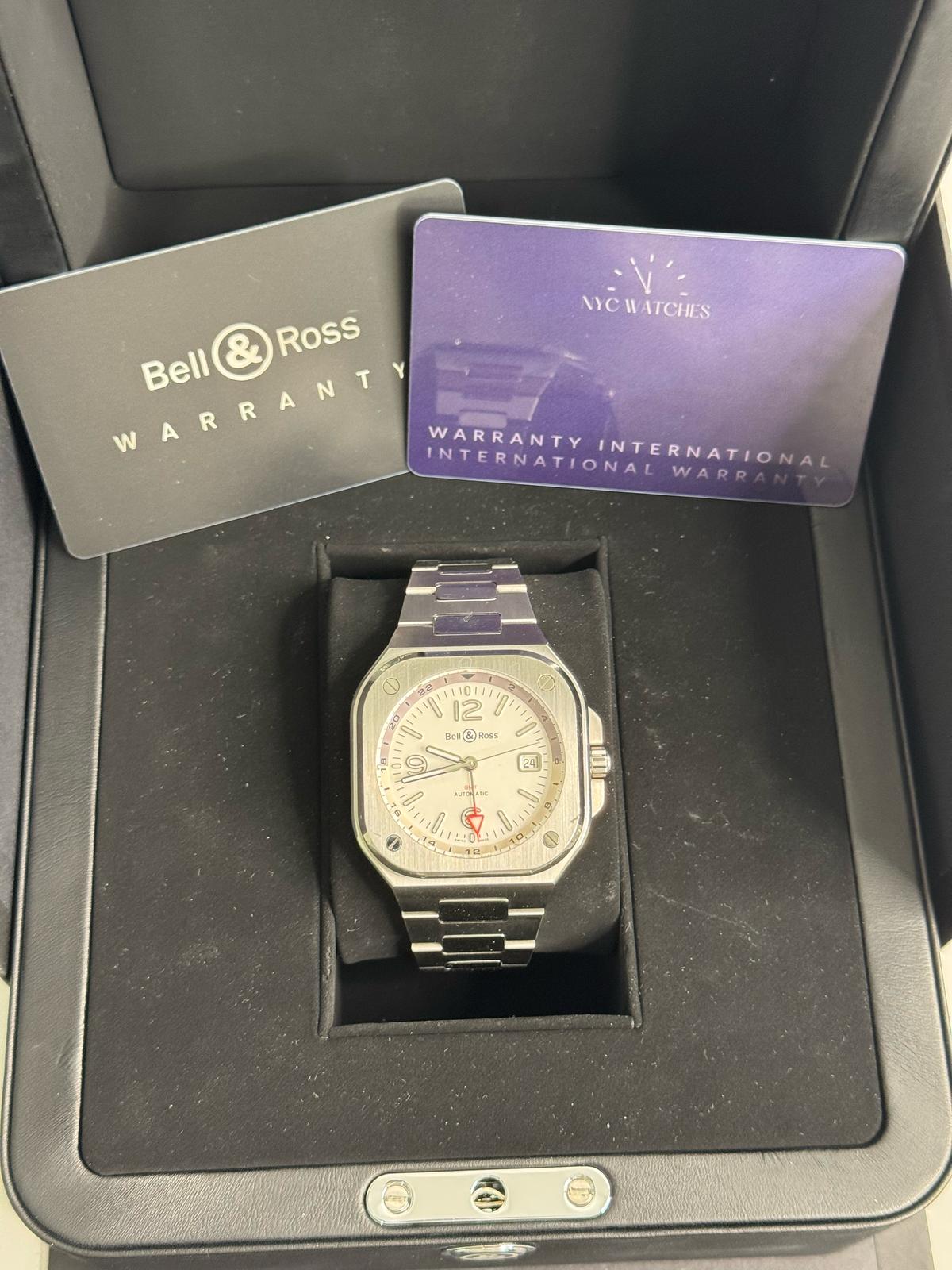 Bell & Ross BR 05 GMT Stainless Steel 41 MM - Stainless Steel Bracelet - White Dial - BR05G-SI-ST/SST