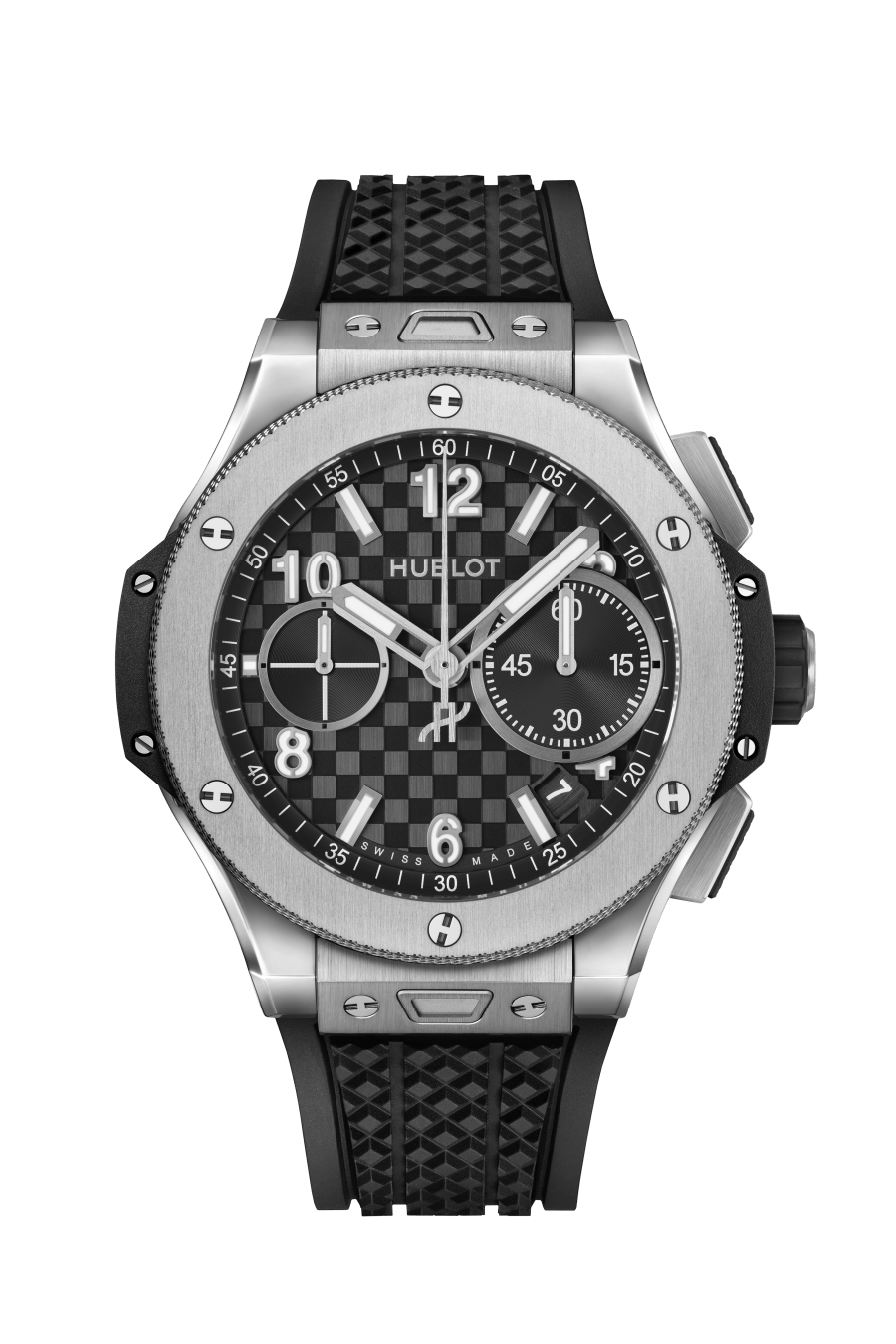 Hublot Big Bang Original Unico - Titanium - 43 MM - Black Rubber Strap - Black Stamped "Carbon Effect" Dial - 431.NX.1370.RX