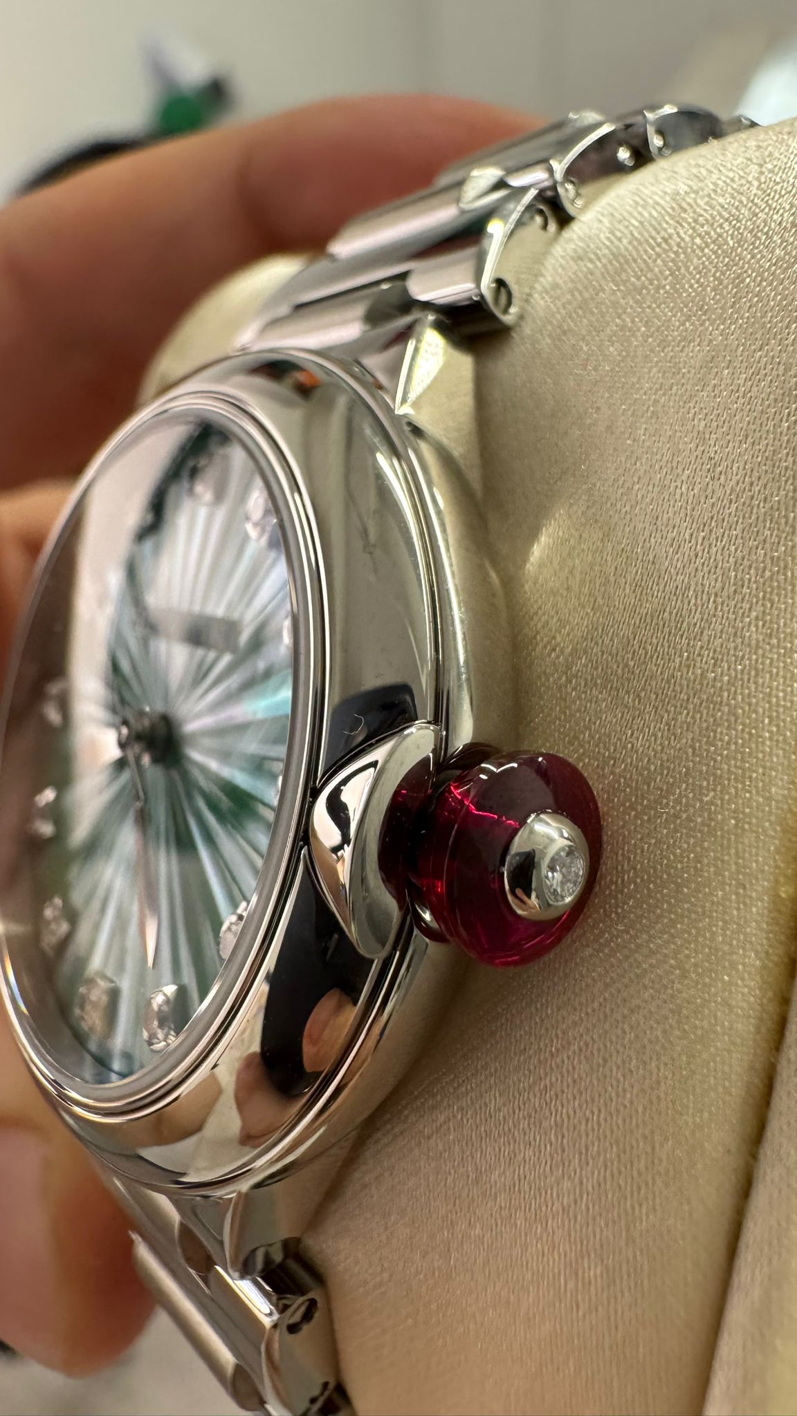 Bvlgari LVCEA - 33 MM - Stainless Steel - Green Diamond Dial - 103728