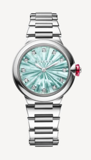 Bvlgari LVCEA - 33 MM - Stainless Steel - Green Diamond Dial - 103728