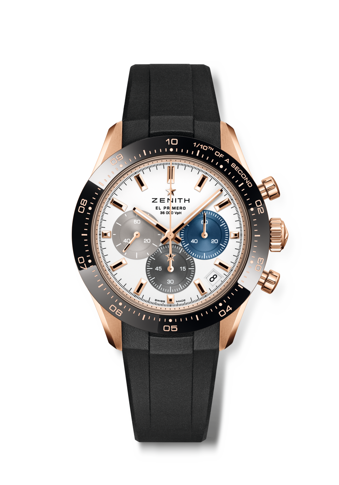 Zenith CHRONOMASTER Sport - 41 MM - Rose Gold - Ceramic Bezel - White Dial - 18.3100.3600/69.R951
