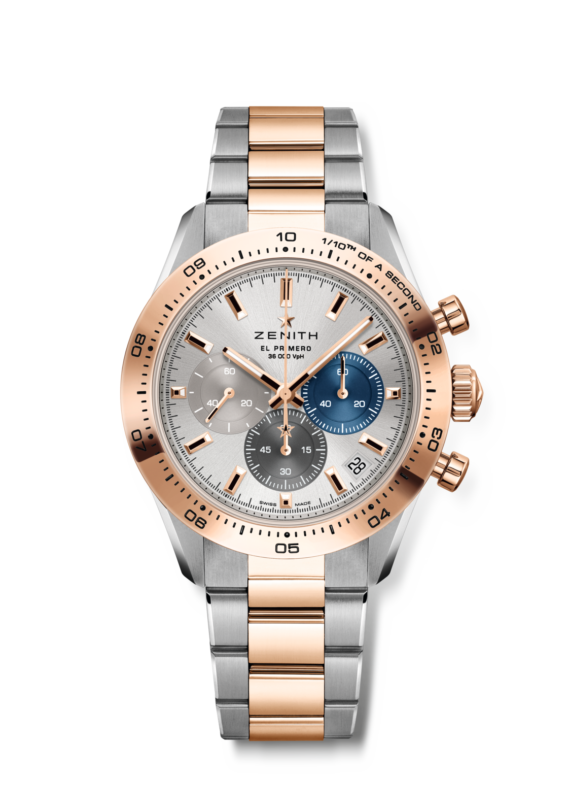 Zenith CHRONOMASTER Sport - 41 MM - Stainless Steel & Rose Gold - Silver Dial - 51.3100.3600/69.M3100