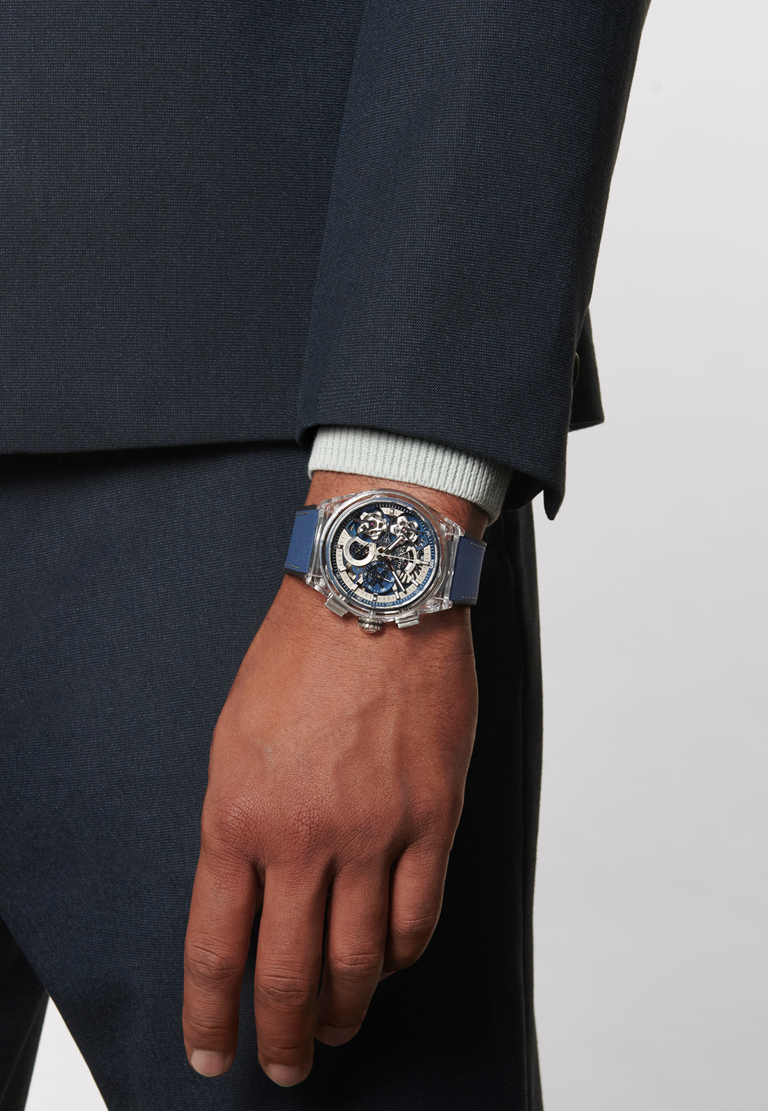 Zenith DEFY Double Tourbillion - 46 MM - Sapphire - Open Dial - 04.9000.9020/00.R920