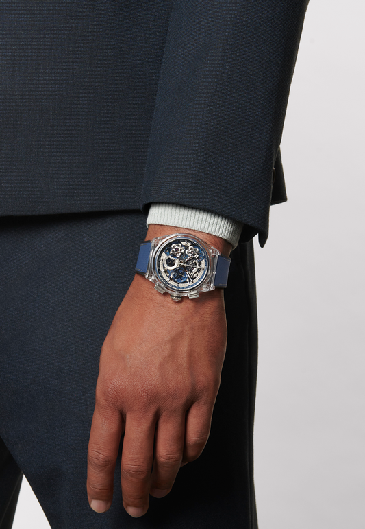 Zenith DEFY Double Tourbillion - 46 MM - Sapphire - Open Dial - 04.9000.9020/00.R920