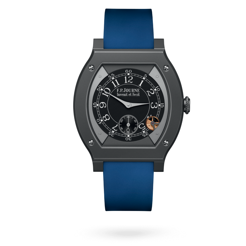 F.P. Journe Élégante Titalyt® 48 x 40 MM - Blue Rubber Strap - Black Dial - Élégante Titalyt® nyc watcher nyc watches