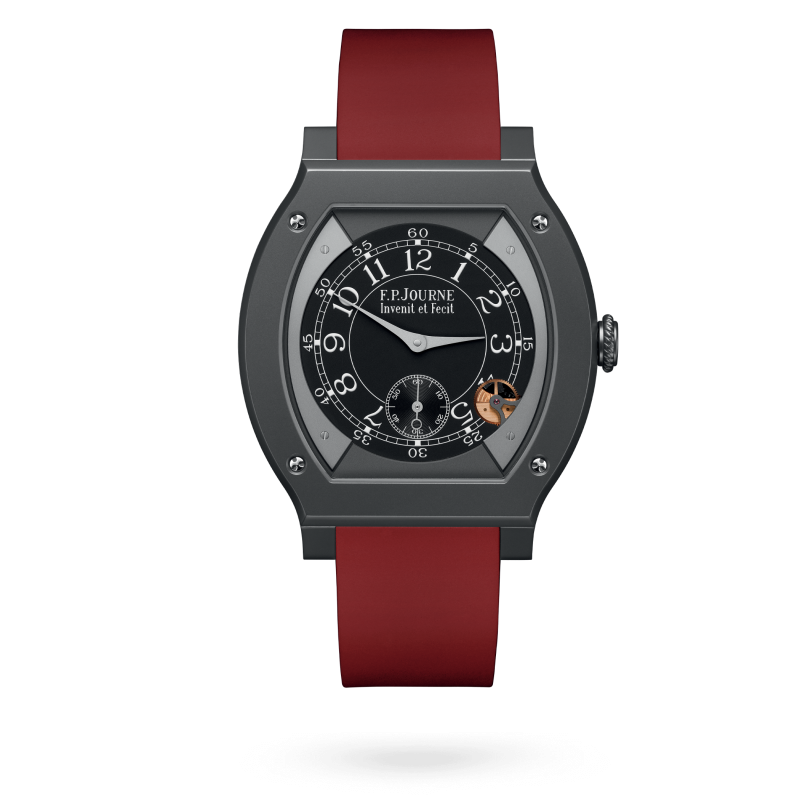 F.P. Journe Élégante Titalyt® 48 x 40 MM - Red Rubber Strap - Black Dial - Élégante Titalyt® nyc watcher nyc watches