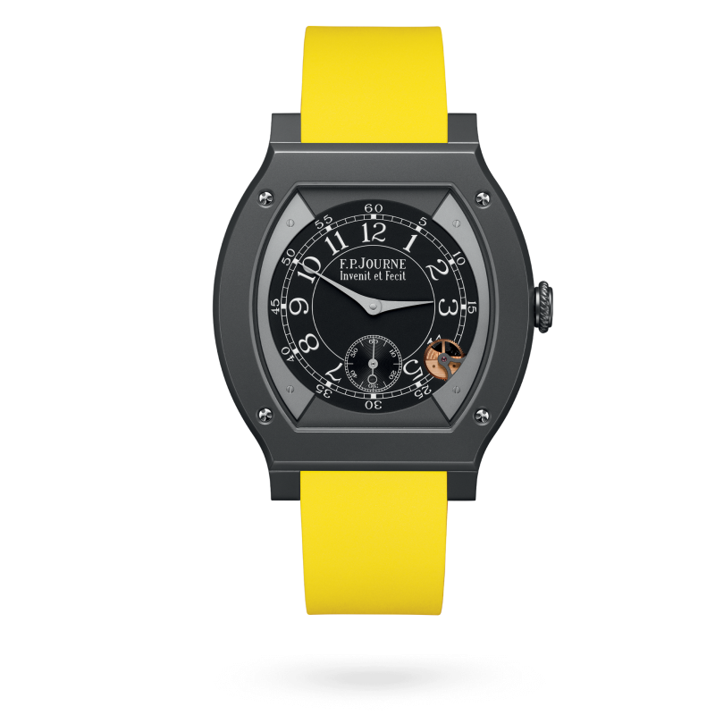F.P. Journe Élégante Titalyt® 48 x 40 MM - Yellow Rubber Strap - Black Dial - Élégante Titalyt® nyc watcher nyc watches
