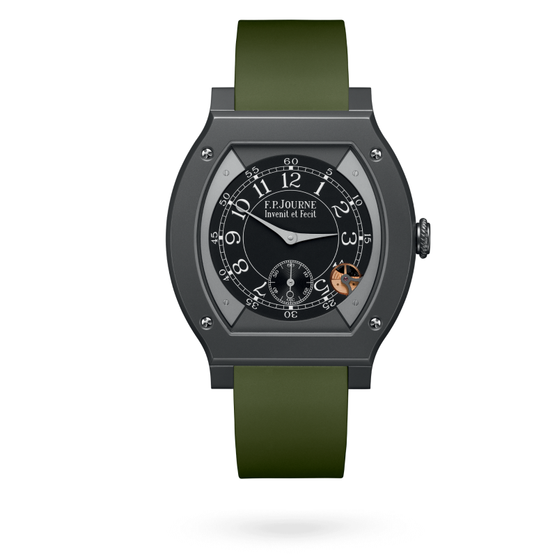 F.P. Journe Élégante Titalyt® 48 x 40 MM - Green Rubber Strap - Black Dial - Élégante Titalyt® nyc watcher nyc watches