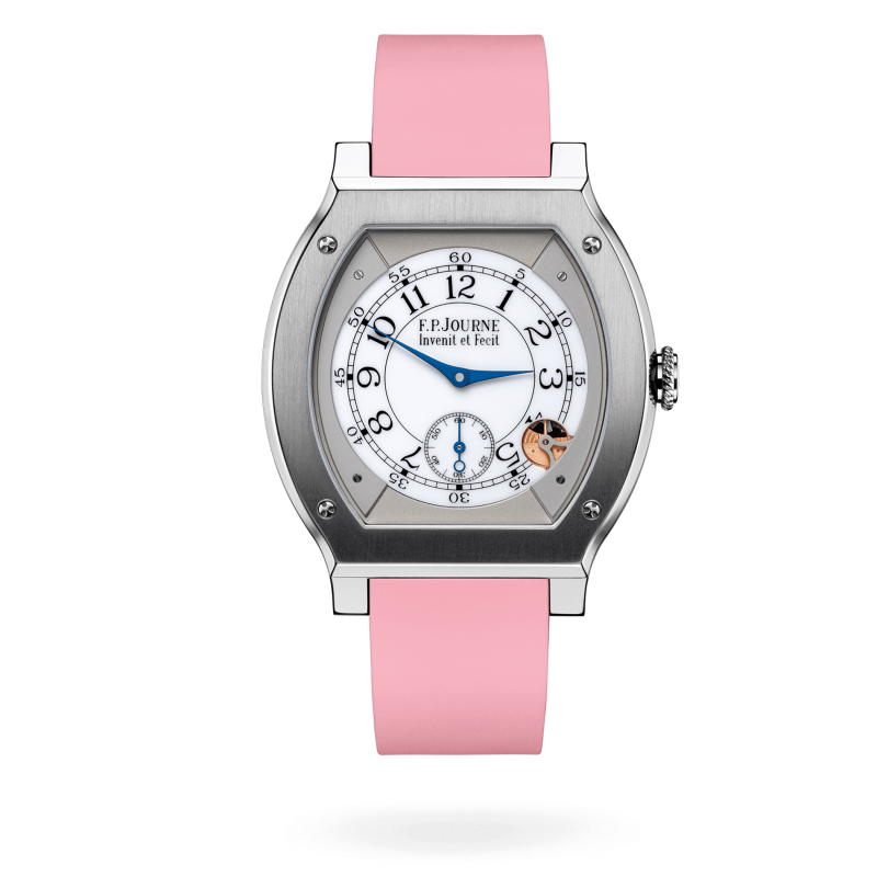 F.P. Journe Elégante Titanium 48 x 40 MM - Pink Rubber Strap - White Dial - Élégante Titanium nyc watcher nyc watches
