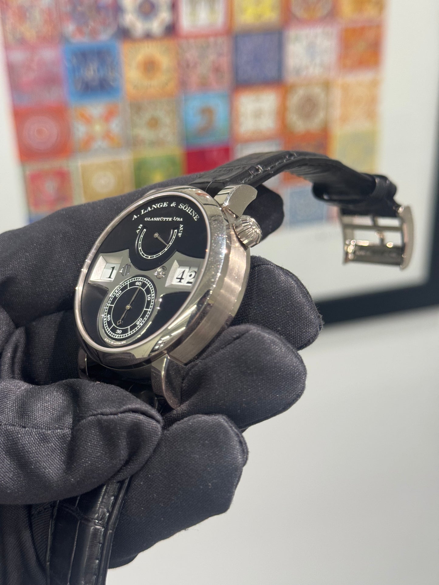 A.Lange & Söhne Zeitwerk - 41.9 MM - White Gold - Black Dial - 140.029