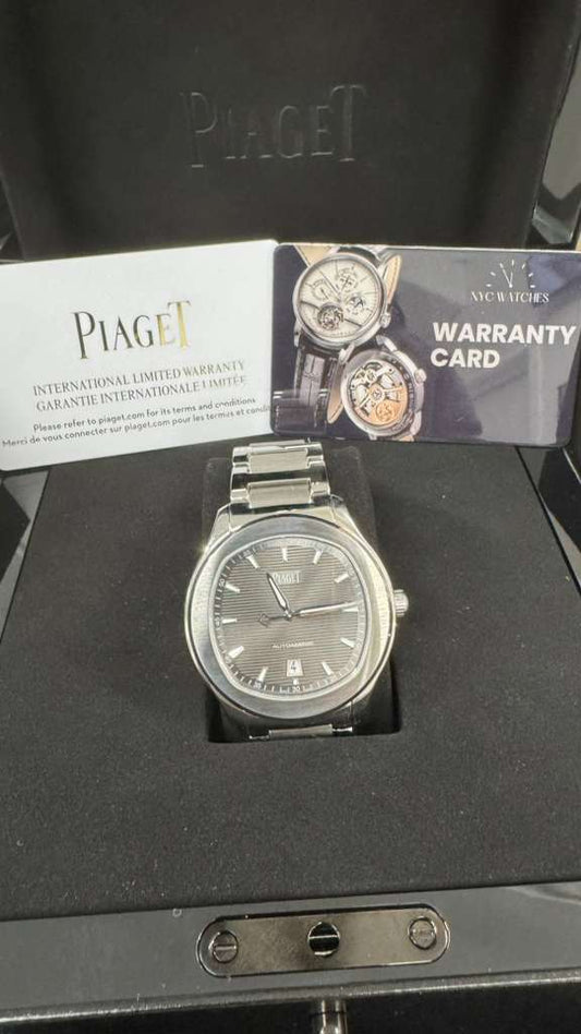 Piaget Polo - Stainless Steel - 42 MM - Stainless Steel Bracelet - Grey Dial - Stainless Steel Bezel - G0A41003