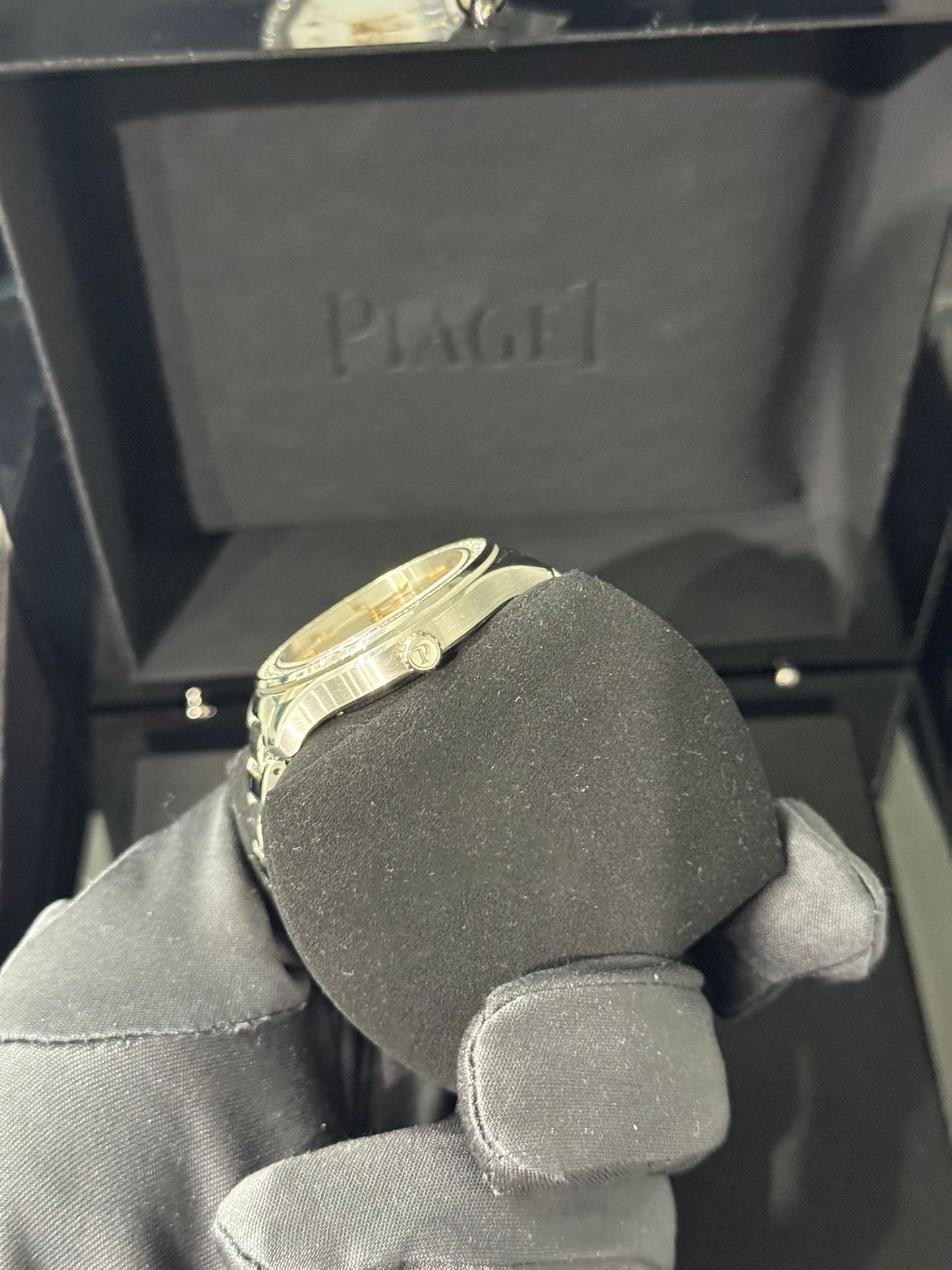 Piaget Polo - Stainless Steel Diamond 36 MM - Stainless Steel Bracelet - White Dial - Diamond Bezel - G0A46019