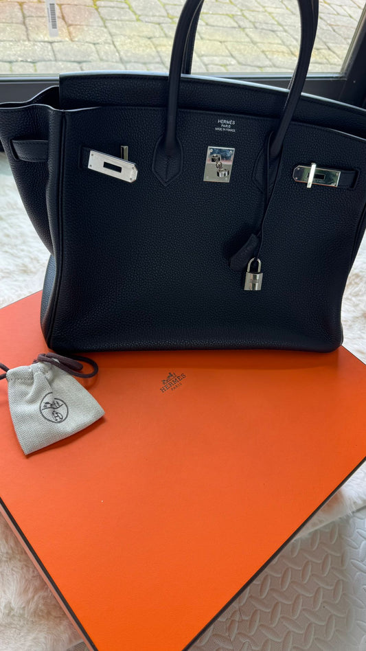 Hermès Birkin 25 - Black Togo Leather Palladium Hardware
