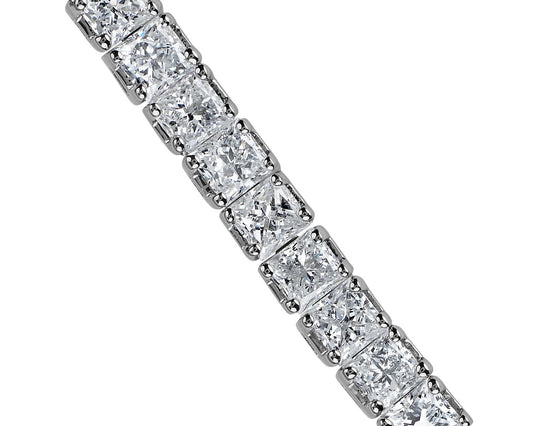 Lab Grown Diamond Princess-Cut Tennis Bracelet - 14k White Gold - 5 Ct. Tw. - B-0070WG14 DPCT