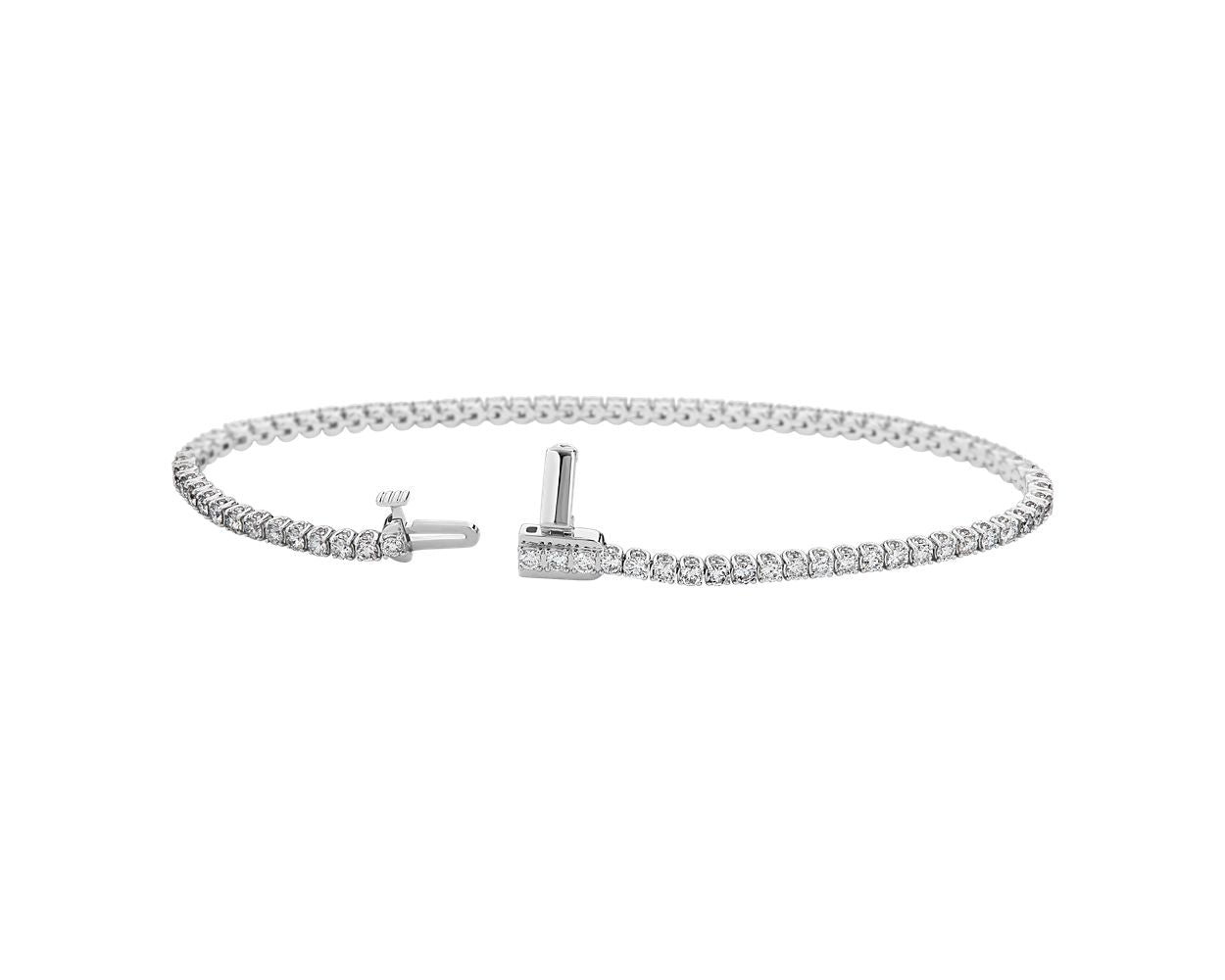 Rollover Diamond Tennis Bracelet - 14k White Gold - 3 Ct. Tw. - B-0047WG14 RDT