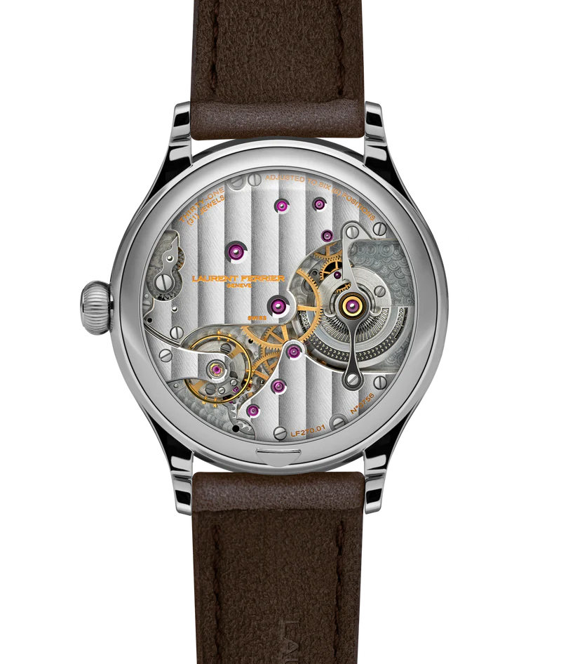 Laurent Ferrier - Classic Auto Horizon - 40 MM - Stainless Steel - Horizon Blue Dial - Taupe Leather Strap - LCF046.AC.CG1