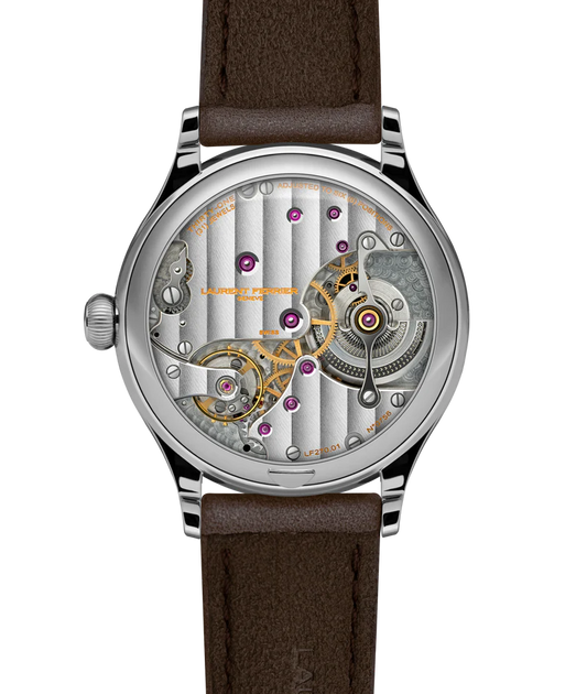 Laurent Ferrier - Classic Auto Horizon - 40 MM - Stainless Steel - Horizon Blue Dial - Taupe Leather Strap - LCF046.AC.CG1