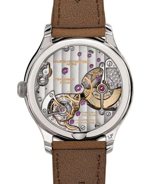 Laurent Ferrier - Classic Micro-Rotor Evergreen - 40 MM - White Gold - Deep Green Dial - Brown Leather Strap - LCF004.G1.VG1