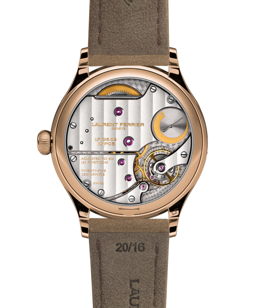 Laurent Ferrier - Classic Moon Silver - 40 MM - Red Gold - Silver Dial - Brown Leather Strap - LCF039.R5.G3N