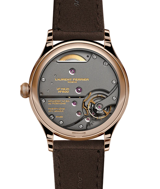 Laurent Ferrier - Classic Origin Beige - 40 MM - Red Gold - Beige Opaline Dial - Mocha Leather Strap - LCF036.R5.BR5
