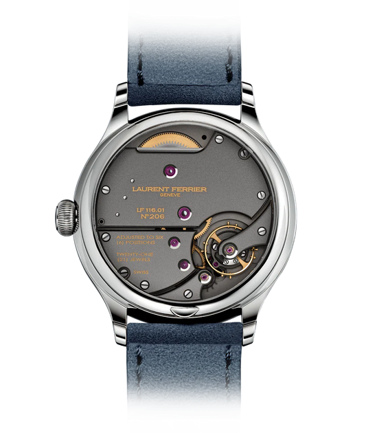 Laurent Ferrier - Classic Origin Blue - 40 MM - Titanium - Gradient Blue Opaline Dial - Dark Blue Leather Strap - LCF036.T1.CG