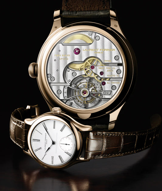 Laurent Ferrier - Classic Tourbillon White Enamel Grand Feu - 41 MM - Red Gold - White Enamel Dial - Dark Brown Leather Strap - LCF001.02.R5.E10