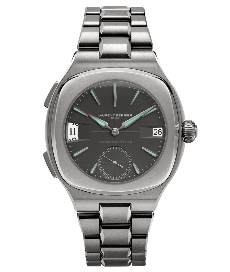 Laurent Ferrier - Sport Traveller Slate Gray - 42 MM - Titanium - Anthracite Opaline Gray Dial - Titanium Bracelet - LCF045.T1.NG1C7