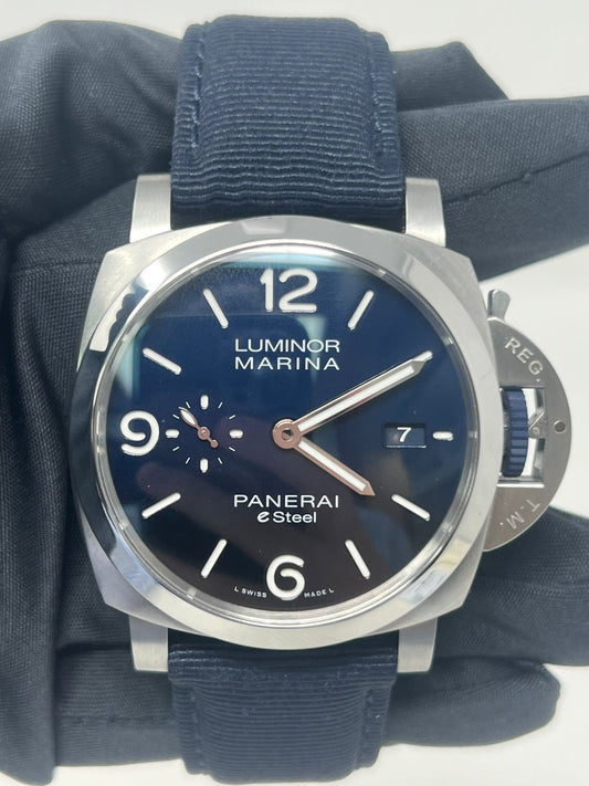 Panerai Luminor Marina Blu Profondo - 44 MM - Brushed Esteel™ - Blue Dial - PAM1157