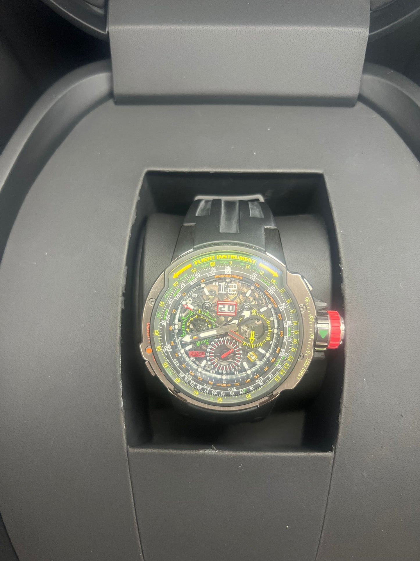 Richard Mille - Automatic Winding Flyback Chronograph - 50 mm - Titanium - Aviator - RM 039-01