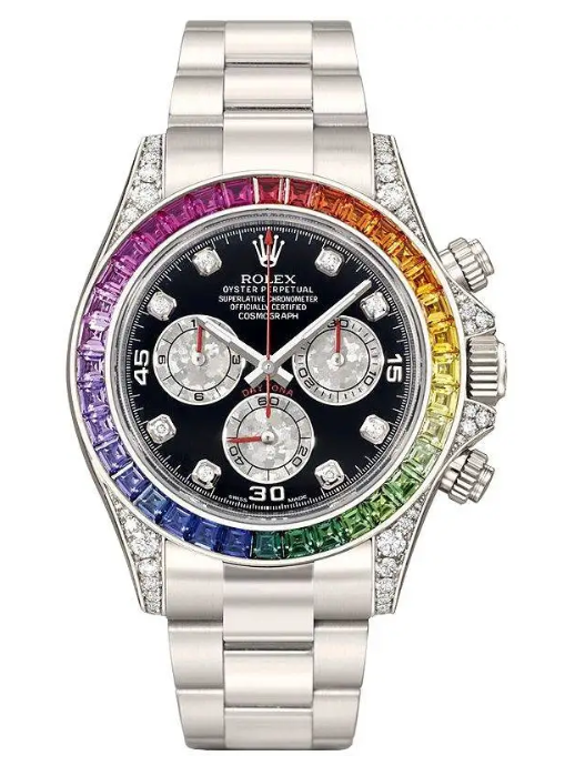 Rolex Rainbow White Gold Daytona Watch - 40 MM - Oyster Bracelet - Rainbow BlackMOP Dial Dial - 116599RBOW-0001