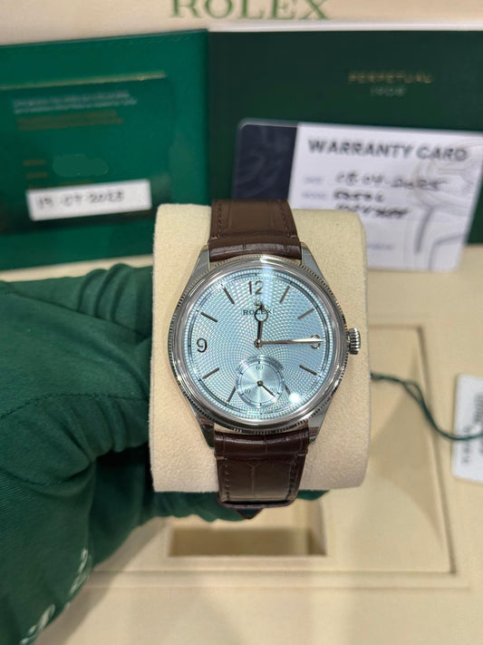 Rolex 1908 - 39 MM - Platinum - Blue Dial - 52506 Br