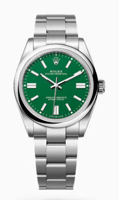 Rolex Oyster Perpetual - Stainless Steel - 41 MM - Oyster Bracelet - Green Dial - Domed Bezel - 134300-0004