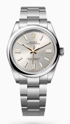 Rolex Oyster Perpetual - Stainless Steel - 41 MM - Oyster Bracelet - Silver Dial - Domed Bezel - 134300-0001