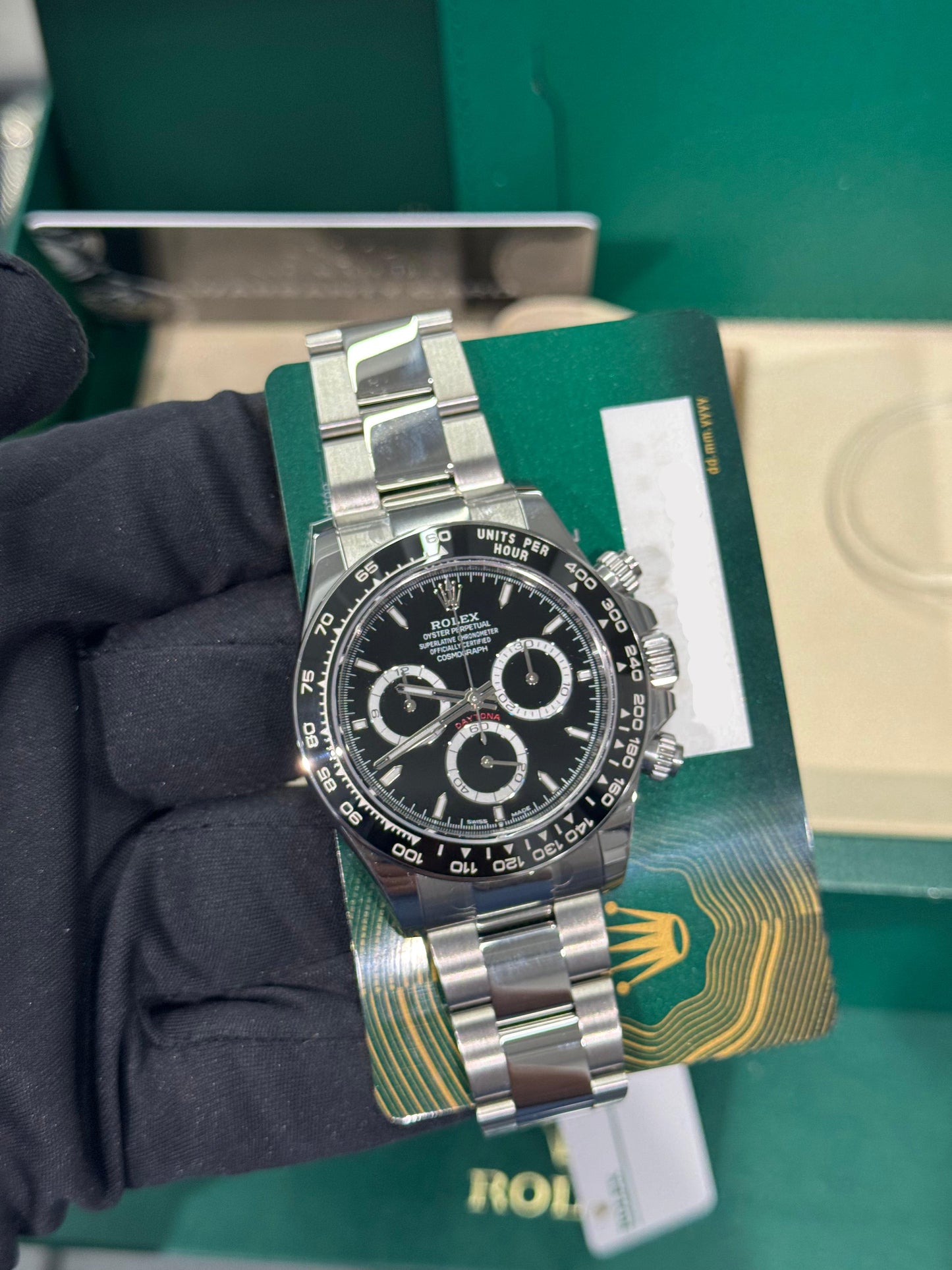 Rolex Oystersteel Cosmograph Daytona Watch - 40 MM - Oyster Bracelet - Black Cerachrom Bezel - Black Index Dial - 126500ln bkio